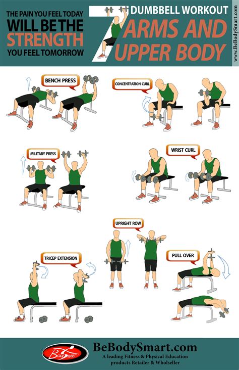 arm exercises with dumbbells and bench