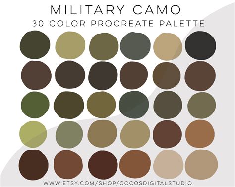 army camo color code