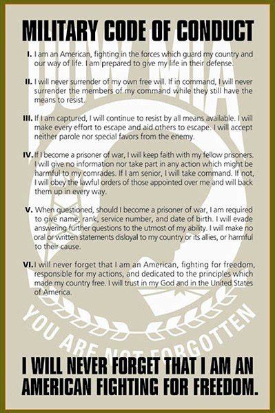 army code of conduct articles