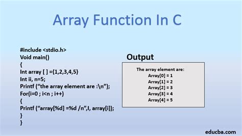 array in c programming examples with output pdf