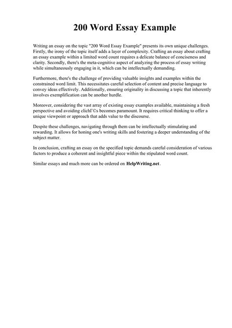 article example 200 words