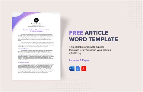 article layout template free