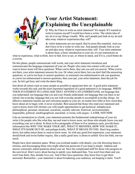 artist statement examples