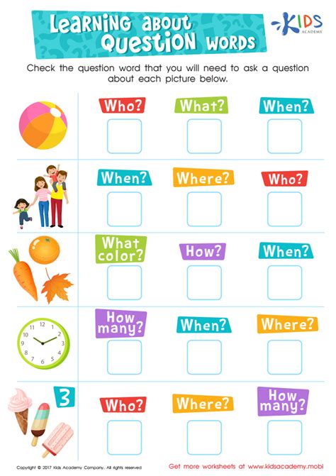 asking questions activity for students