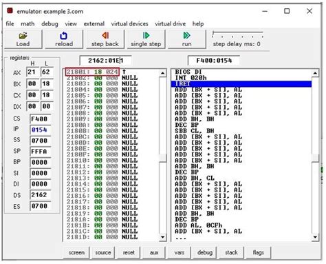 assembly 8086 example code