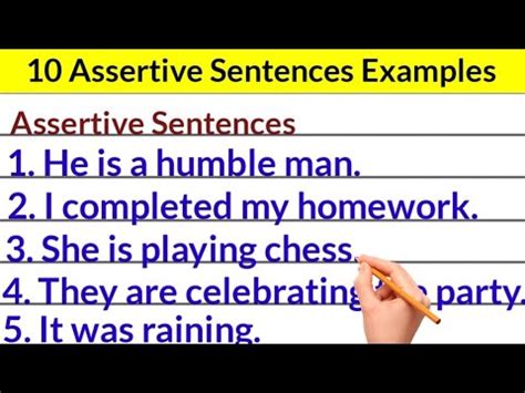 assertive and negative sentences