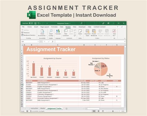 assignment tracker template excel free