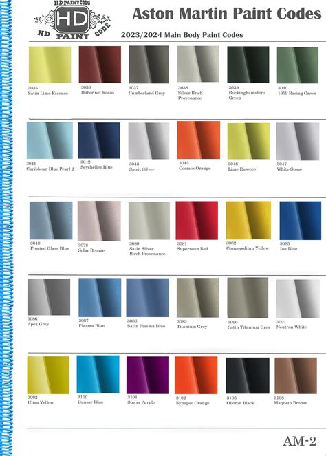 aston martin color code