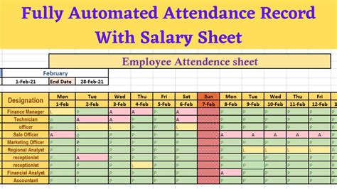 attendance maintenance format in excel