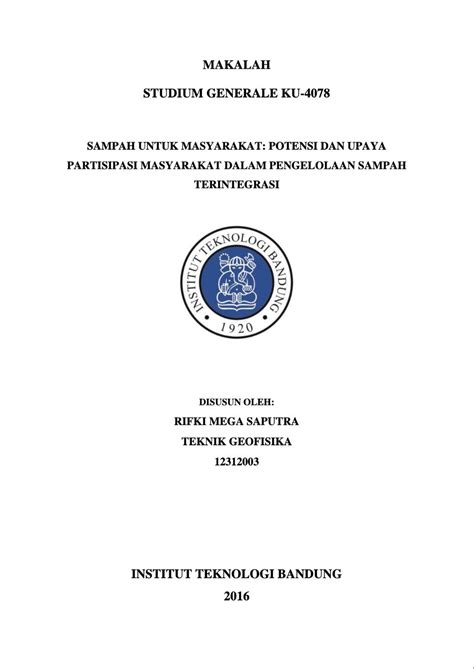 aturan dalam membuat cover makalah