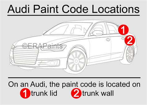 audi a3 colour code location