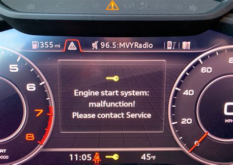 audi a3 engine start system fault