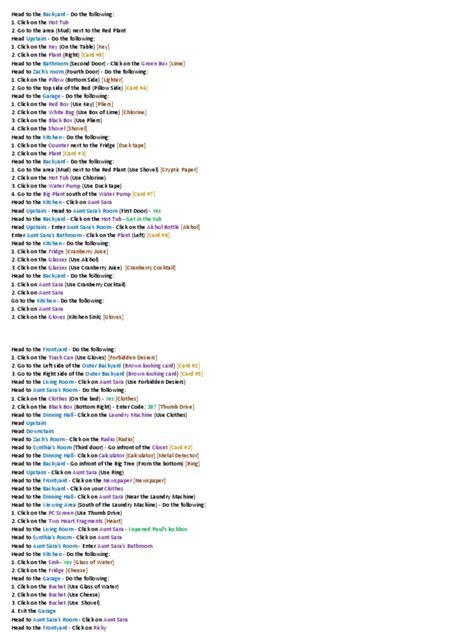 Aunt Sara Walkthrough