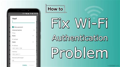 authentication problem wifi tablet