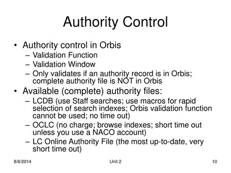 Authority Control Cataloging