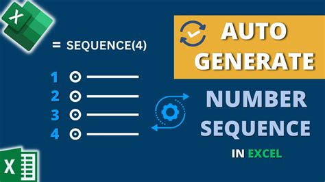 automatic number generator in excel