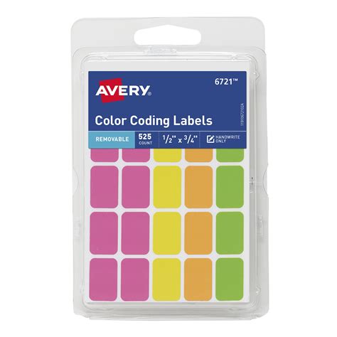 avery color coding labels walmart