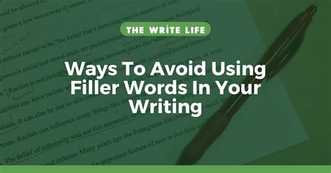 avoid using filler words