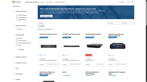 Azure Local Hardware Catalog