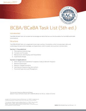 bacb task list 5th edition explained