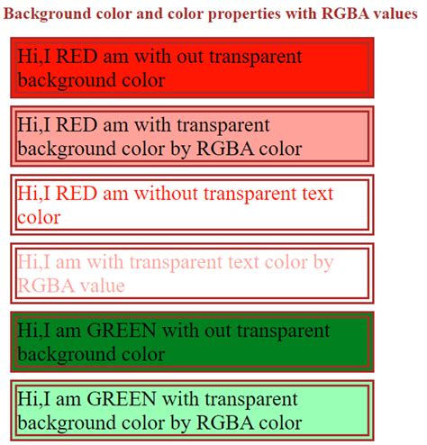 background color transparent css code