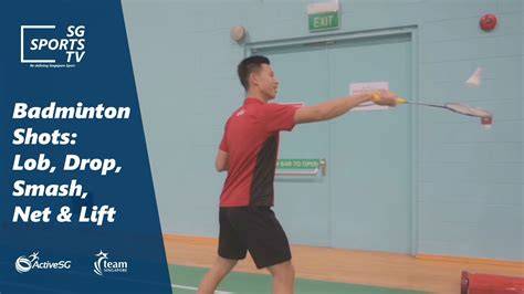 badminton player hitting lob shot