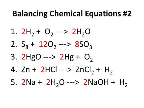 balance chemical equation class 10 examples with solutions