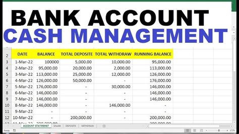 bank account details format in excel