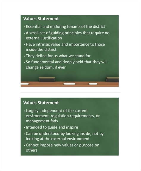 banking value statement examples