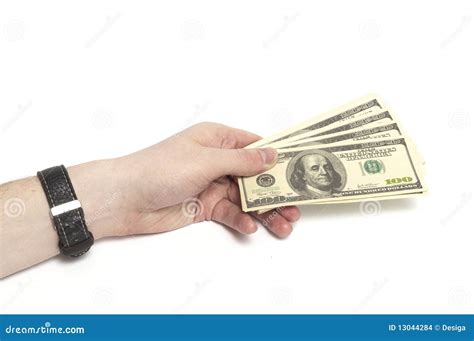 banknote with fingers