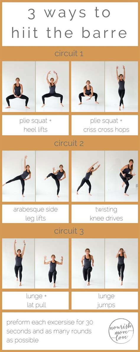 barre exercises list