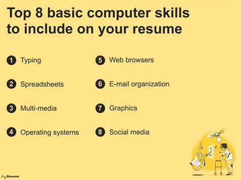 basic computer skills cv example