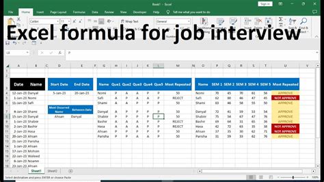 basic excel interview questions for freshers with answers