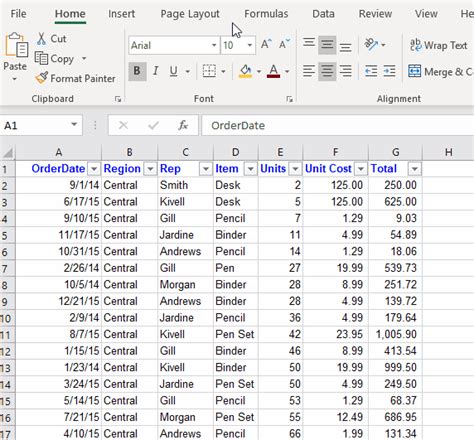 basic excel tips for beginners