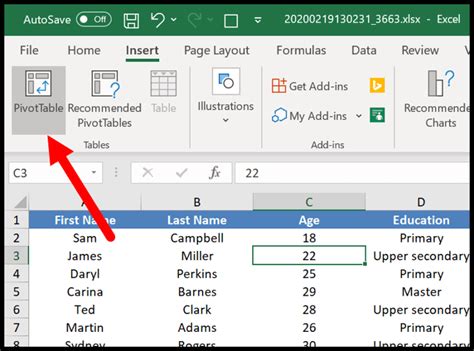 basic excel topics list