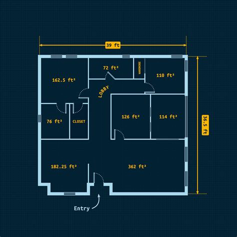 basic floor plan with dimensions