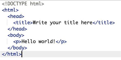 basic format of html
