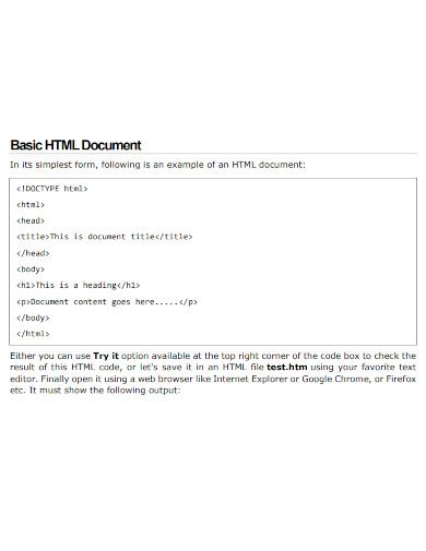 basic html programs examples with output pdf