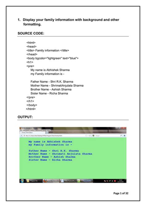basic html programs for class 8