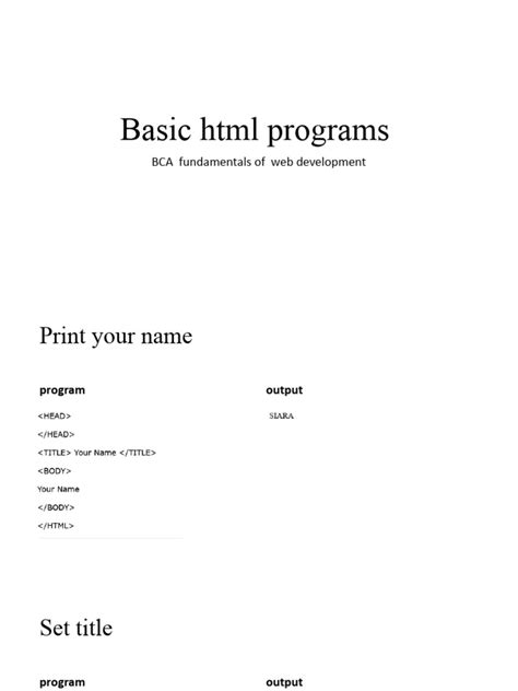 basic html programs pdf