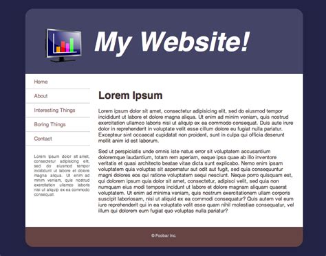 basic html website example