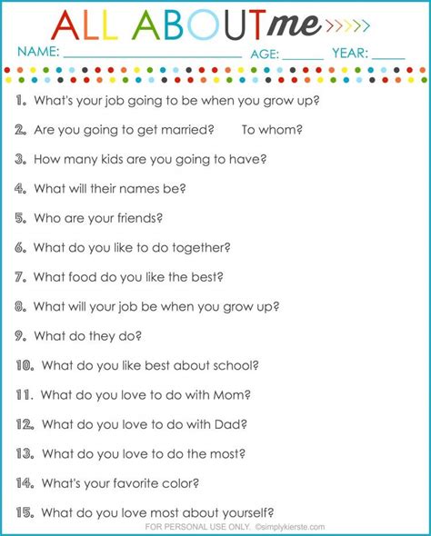 basic interview questions for kids