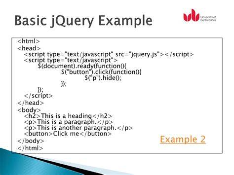 Basic jQuery example