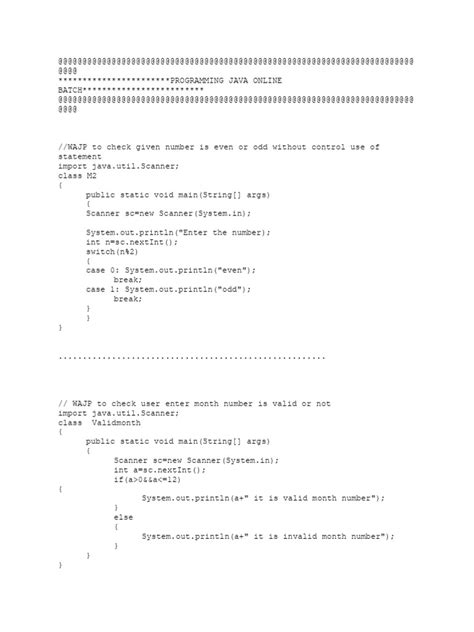 basic java programming coding questions