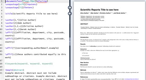 basic latex example