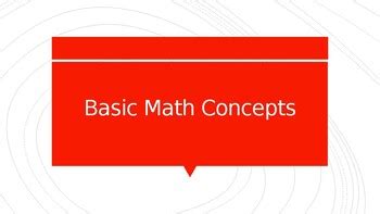 basic mathematics concepts for primary school pdf