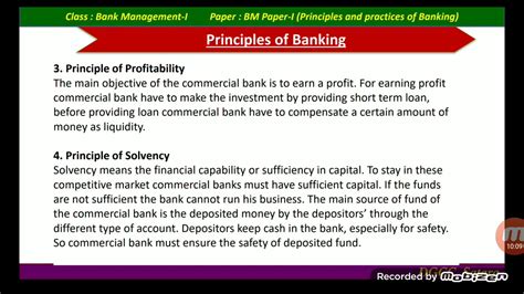 basic principles of banking