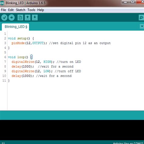 basic program for arduino uno