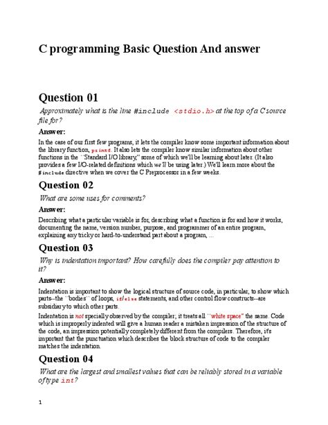 basic programming questions in c