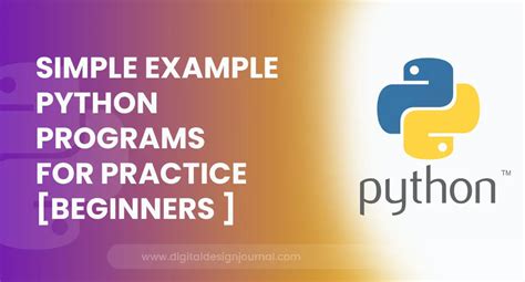 basic python programs for beginners to practice